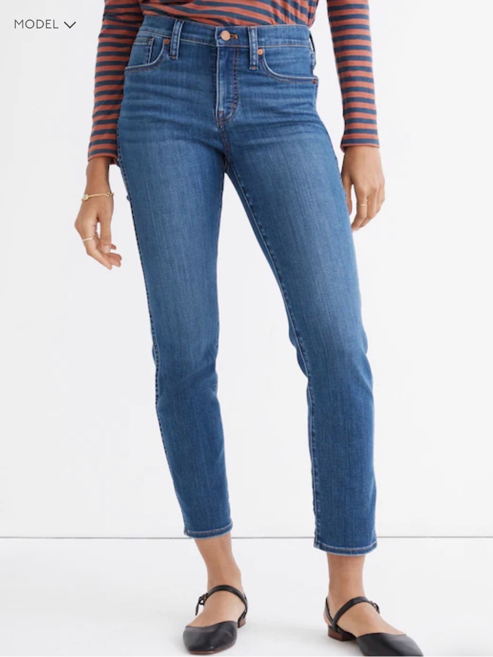 Madewell Mid-Rise StovePipe ND253 Leman Wash Blue Denim Jeans
